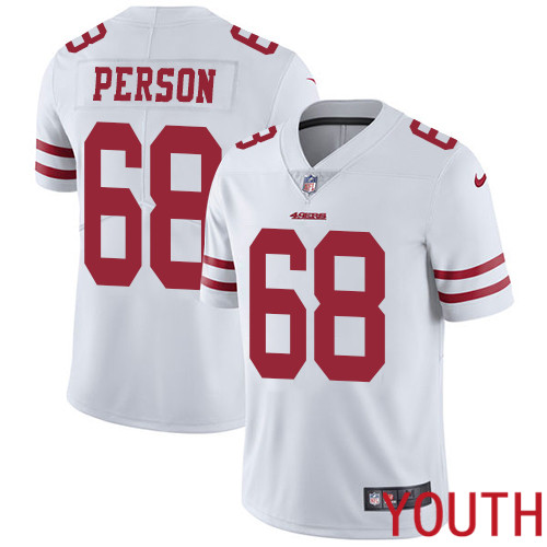 San Francisco 49ers Limited White Youth Mike Person Road NFL Jersey #68 Vapor Untouchable->youth nfl jersey->Youth Jersey